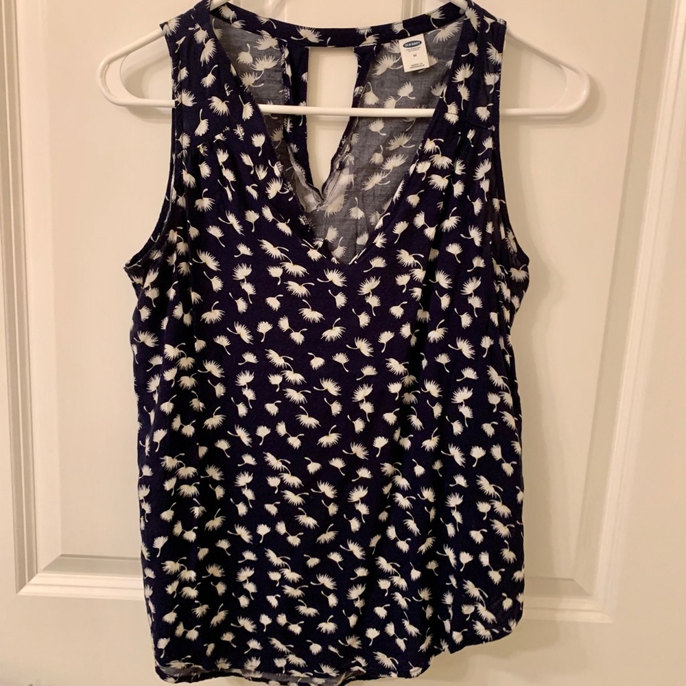 Navy & white tank top